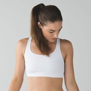 Lululemon Energy Bra, Size 4, White, Like New